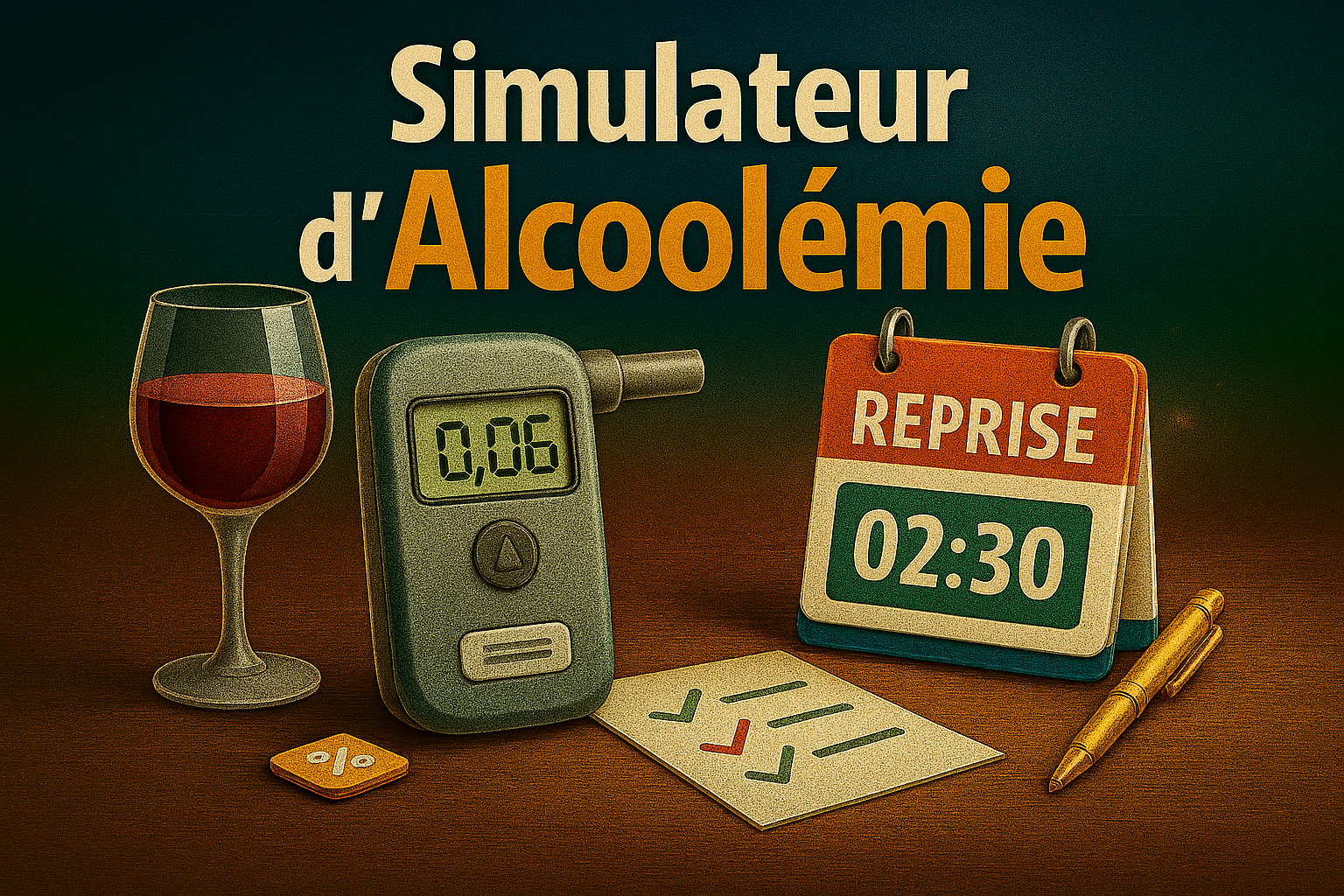 Simulateur d'Alcoolémie Calcul du Taux d'Alcool dans le Sang — free download